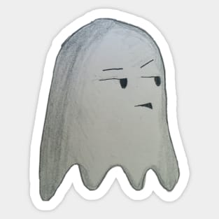annoyed ghost Sticker